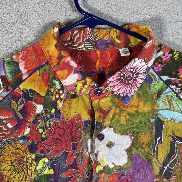 Robert Graham Limited Edition Shirt Men’s Size 3XL Landscapes Floral Linen - Picture 10 of 16